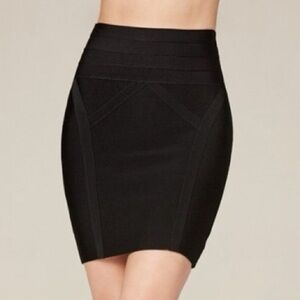 BEBE (NWT) High waisted black bodycon bandage mini cocktail skirt